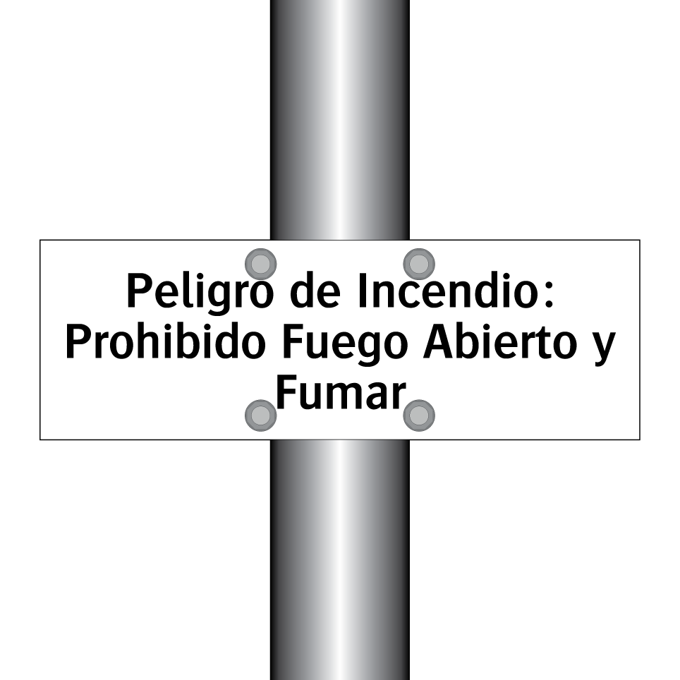 Peligro de Incendio: Prohibido Fuego Abierto y Fumar