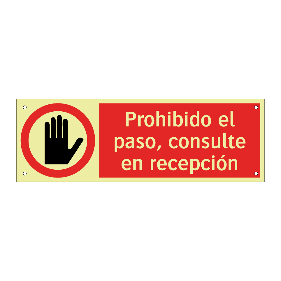 Prohibido el paso, consulte en recepción