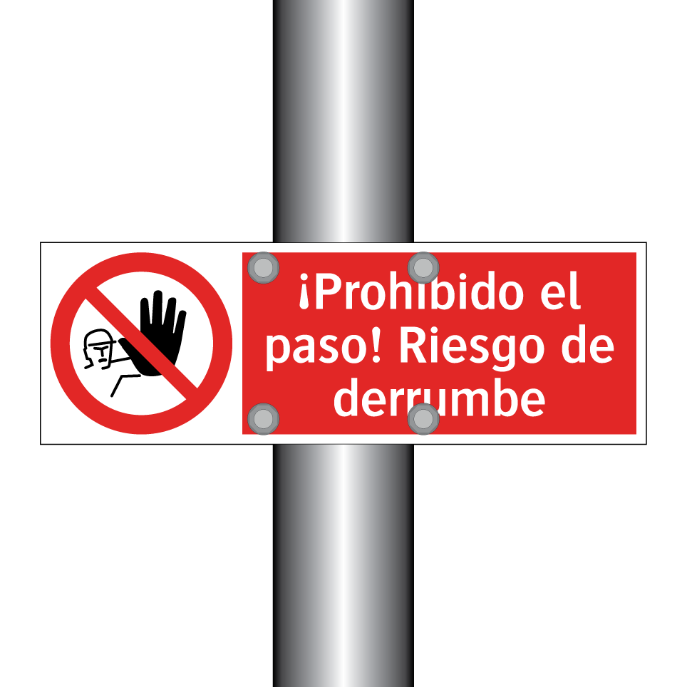 ¡Prohibido el paso! Riesgo de derrumbe