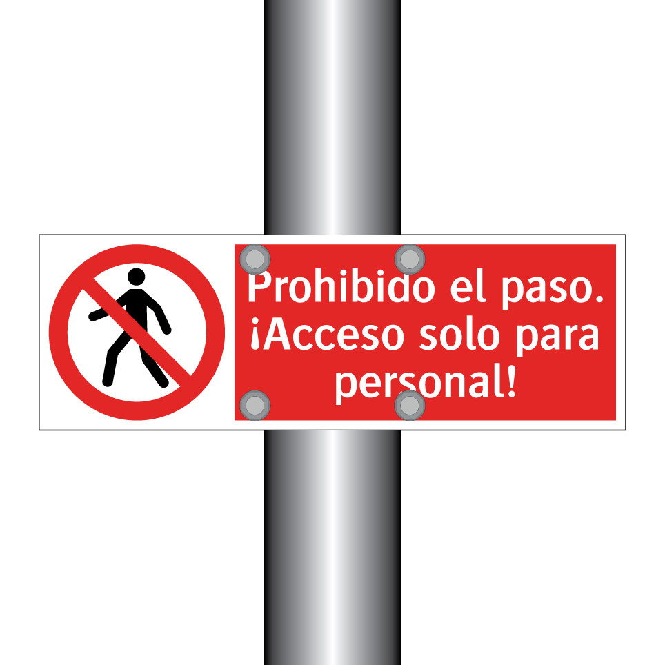 Prohibido el paso. ¡Acceso solo para personal!