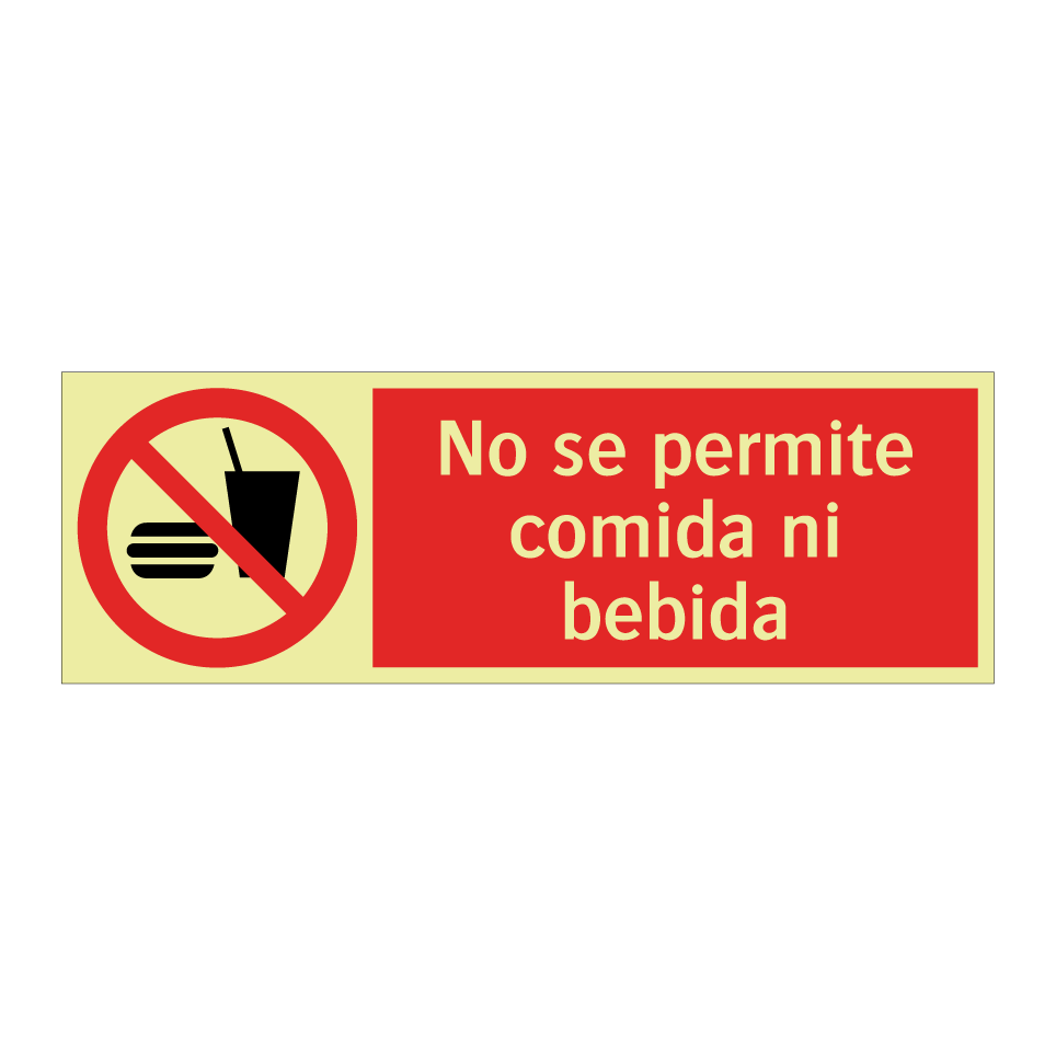 No se permite comida ni bebida