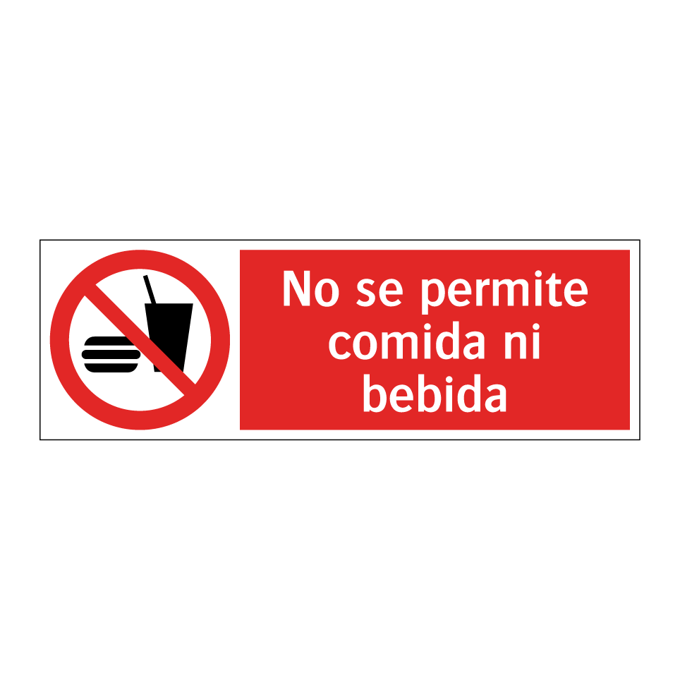 No se permite comida ni bebida