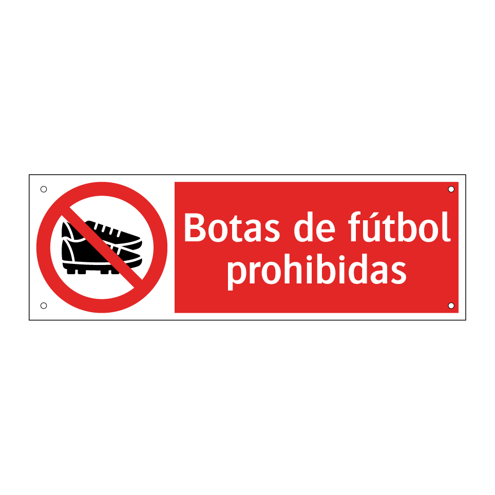Botas de fútbol prohibidas