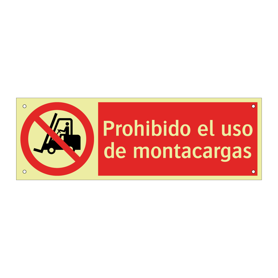 Prohibido el uso de montacargas