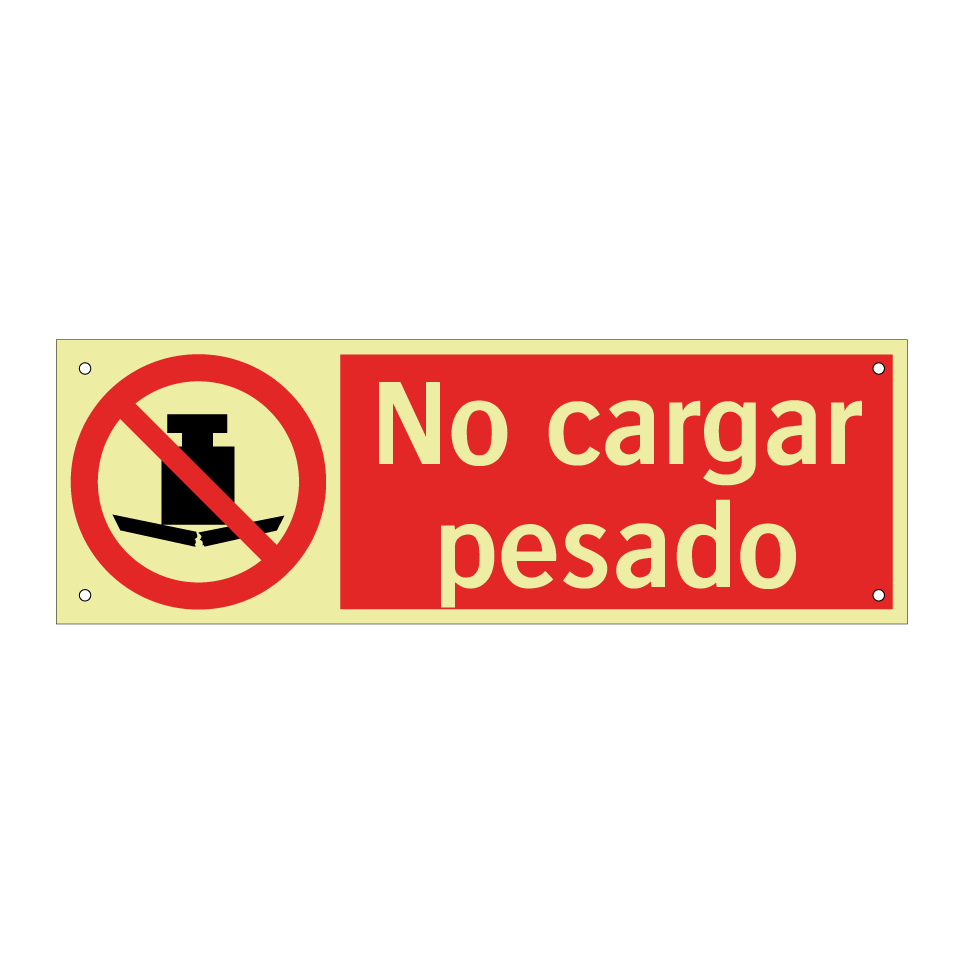 No cargar pesado
