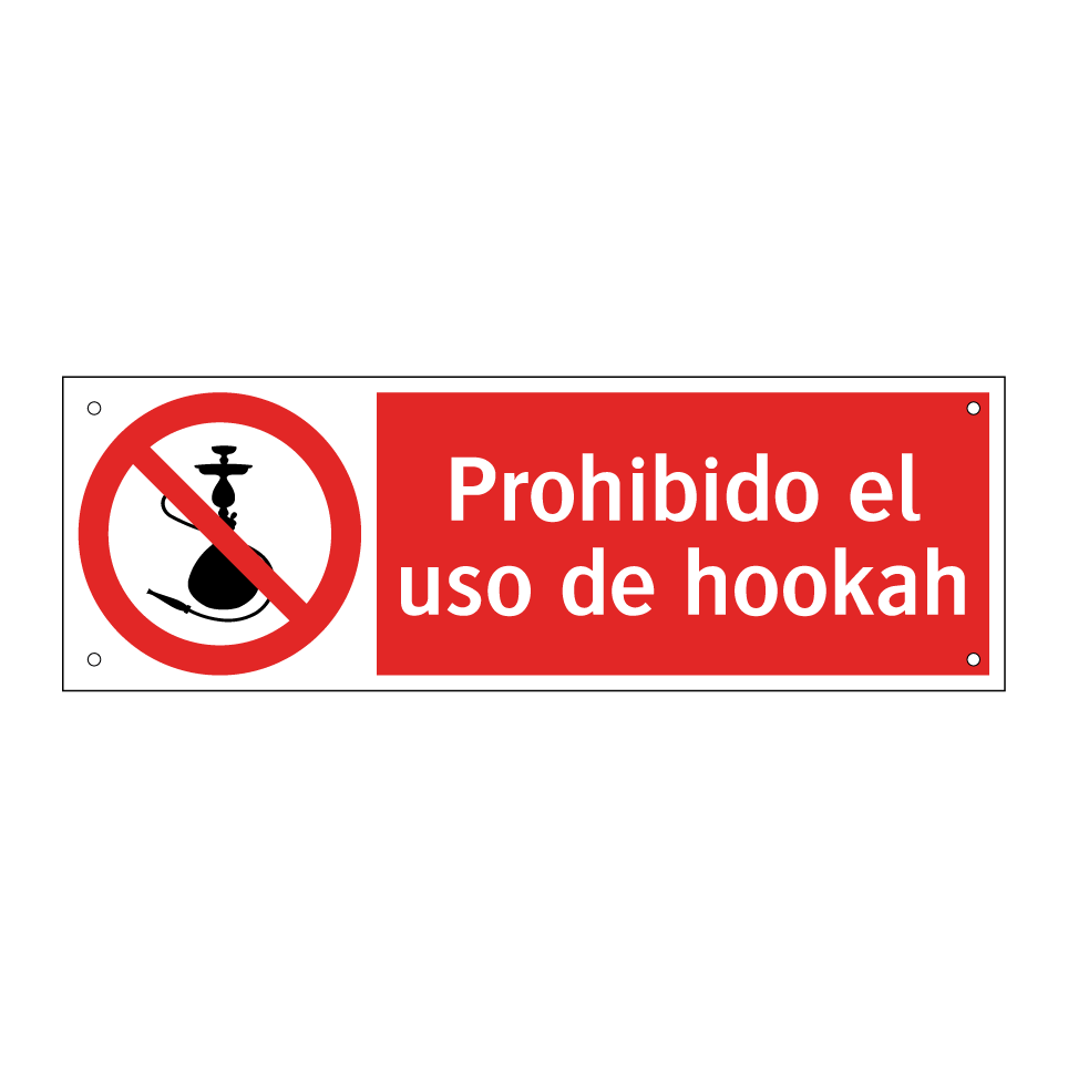 Prohibido el uso de hookah