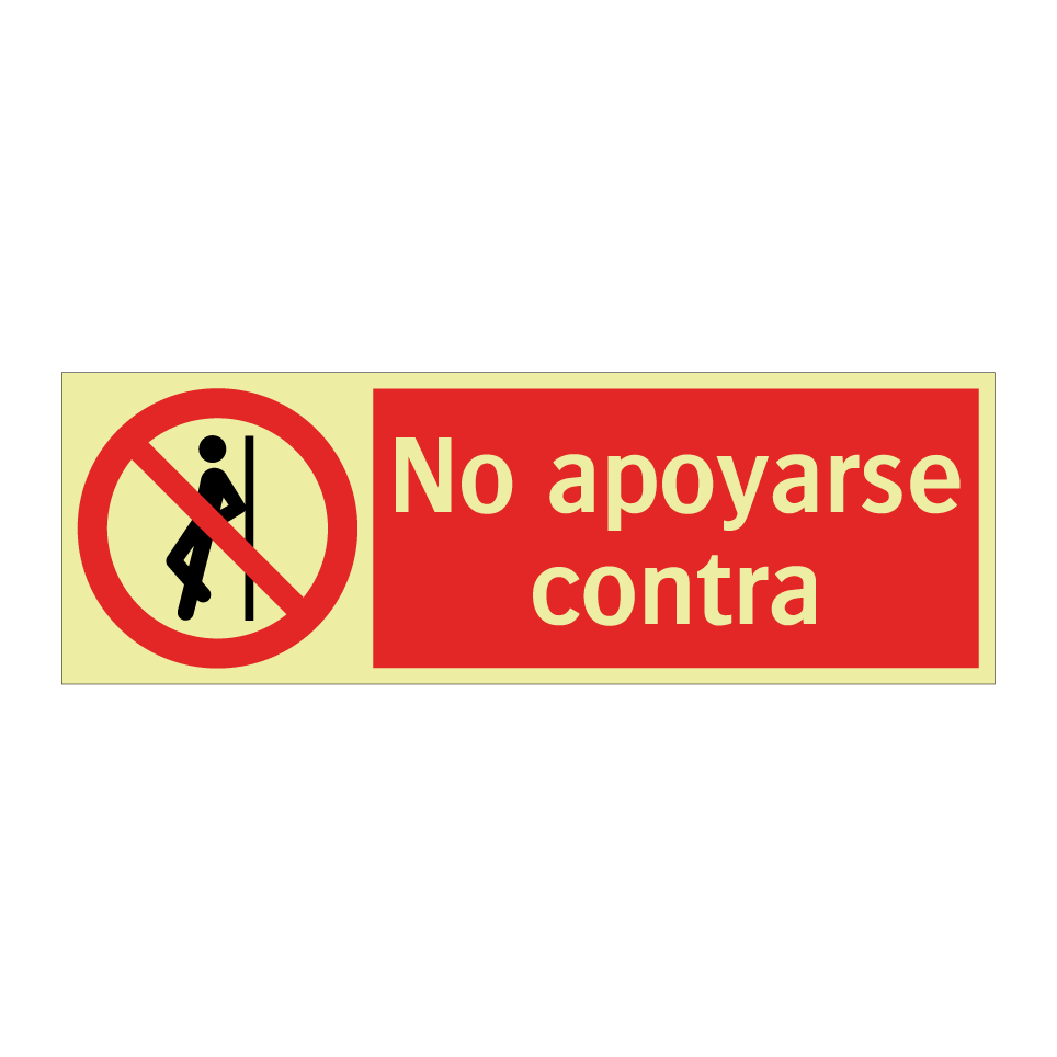 No apoyarse contra