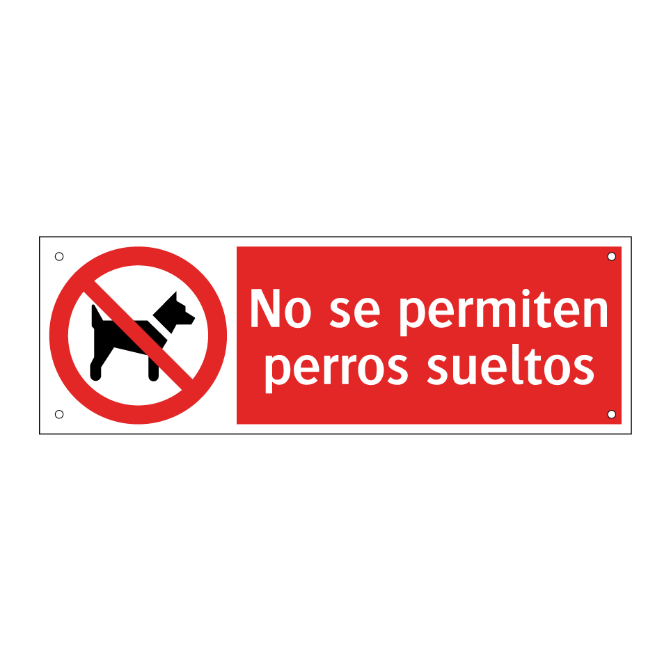 No se permiten perros sueltos