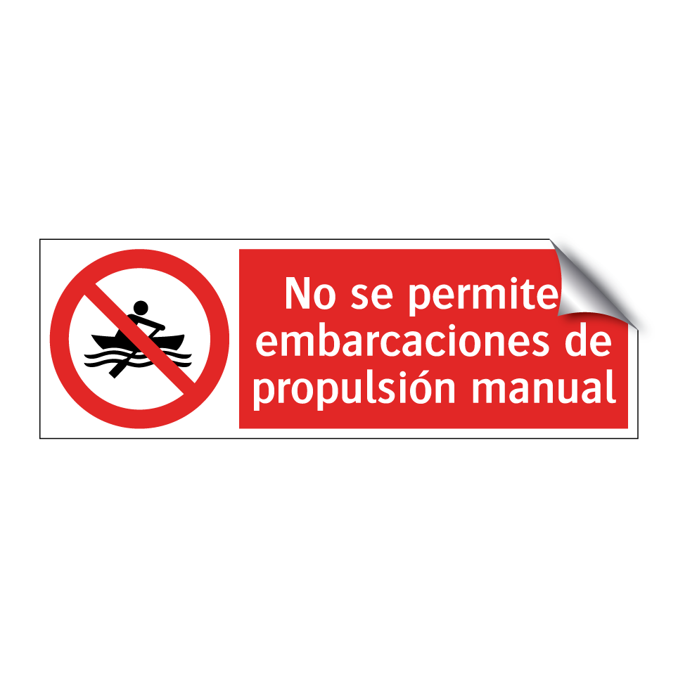 No se permiten embarcaciones de propulsión manual