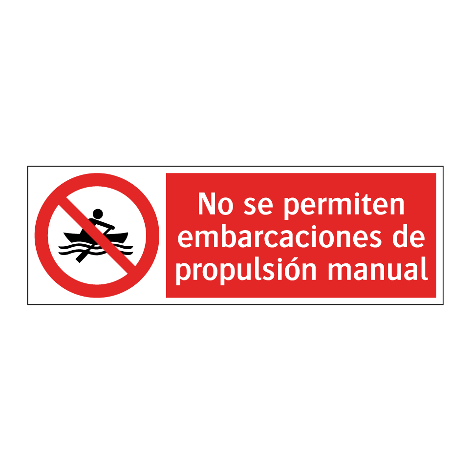 No se permiten embarcaciones de propulsión manual