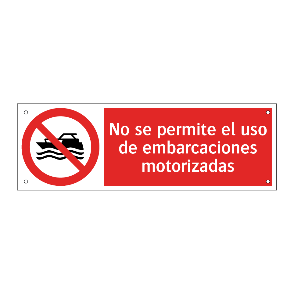 No se permite el uso de embarcaciones motorizadas