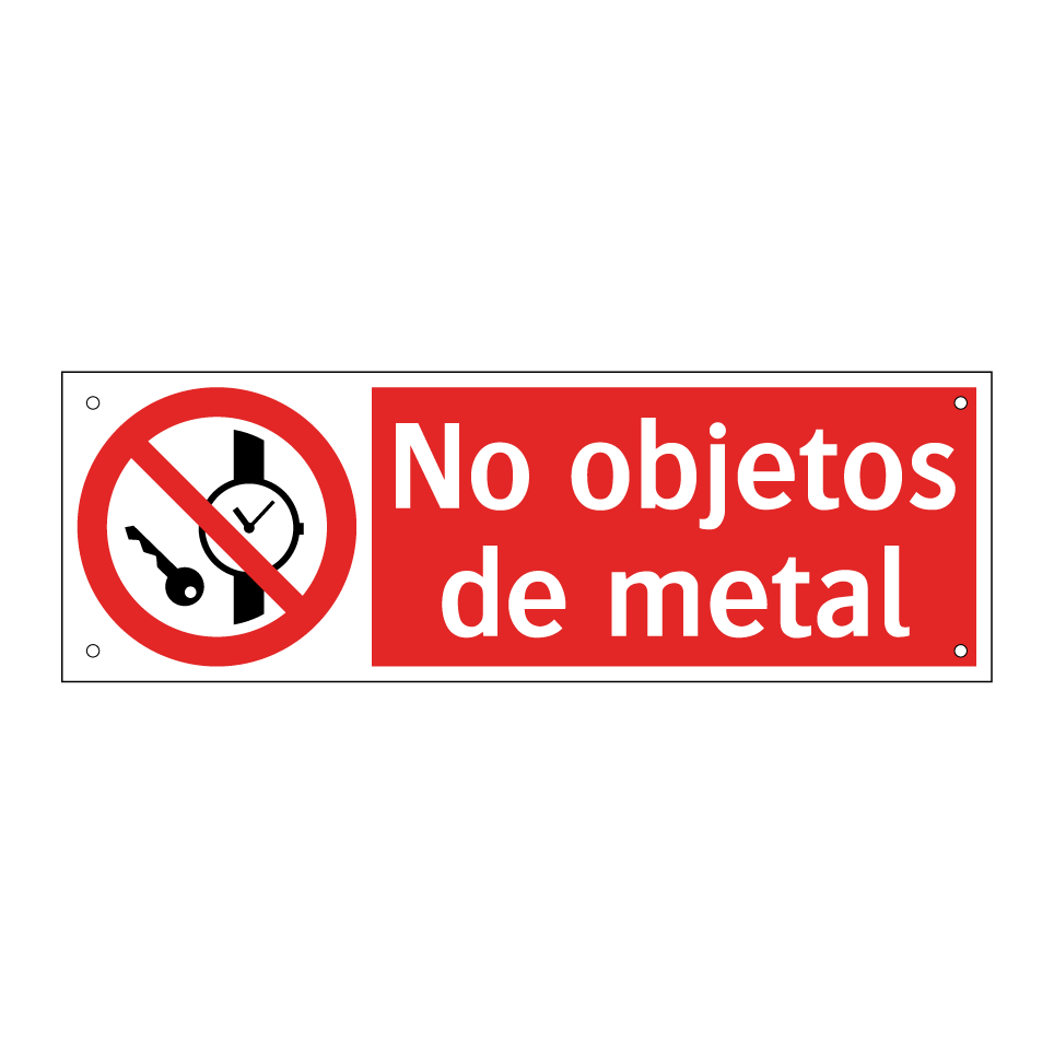No objetos de metal