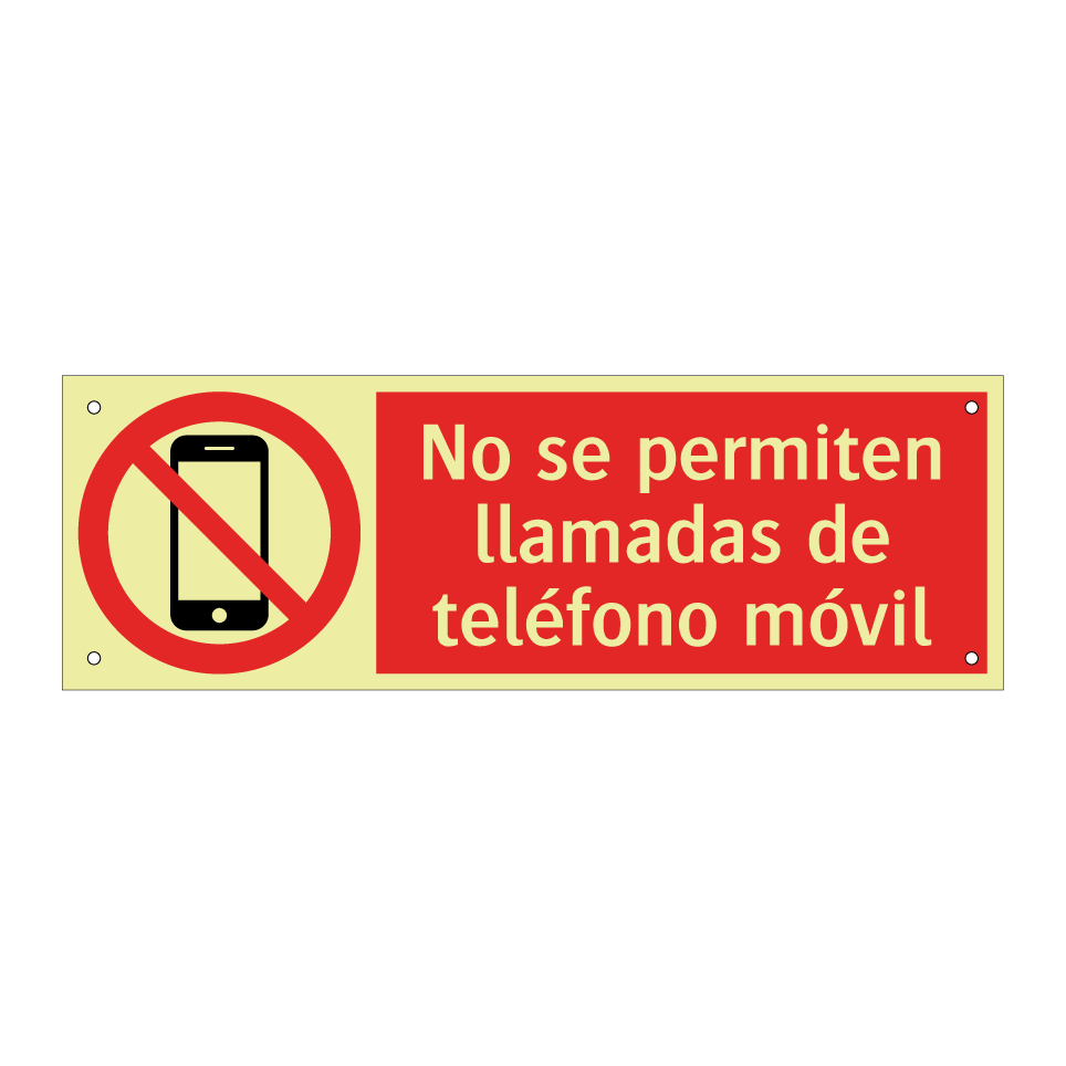No se permiten llamadas de teléfono móvil