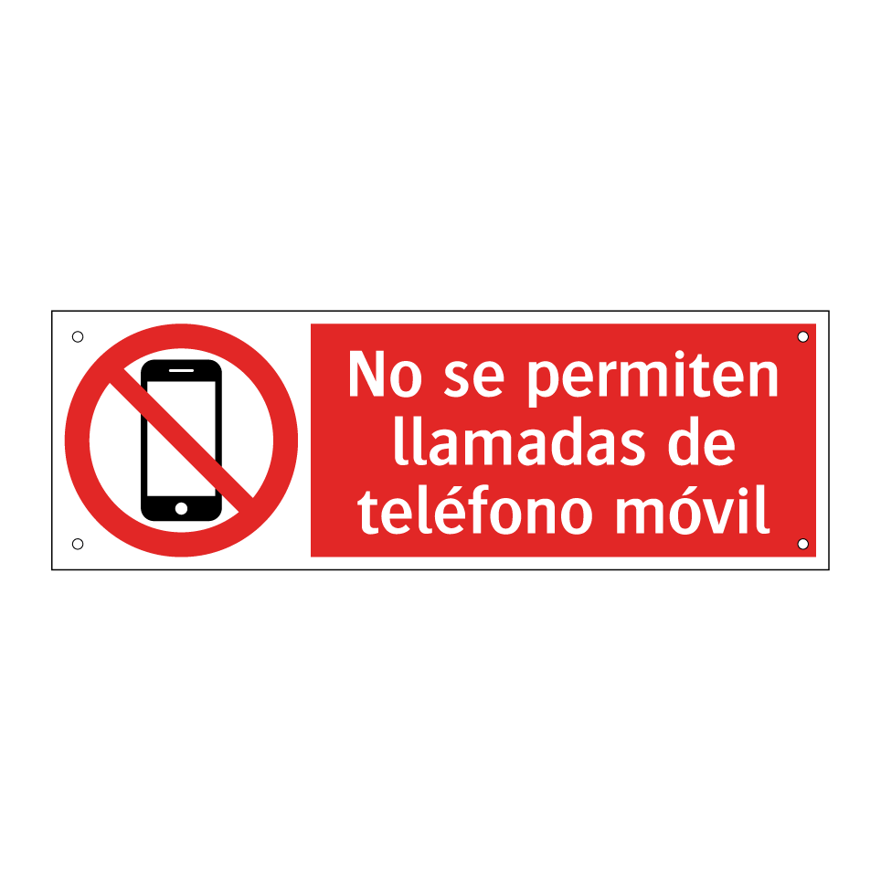 No se permiten llamadas de teléfono móvil