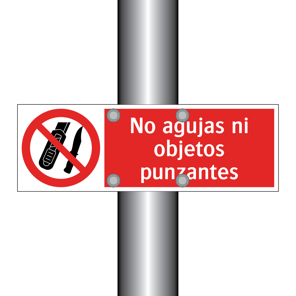No agujas ni objetos punzantes