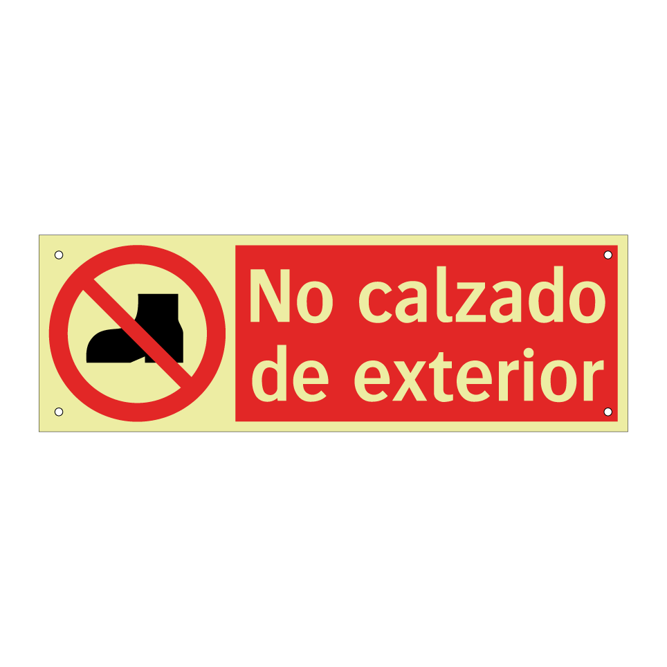 No calzado de exterior