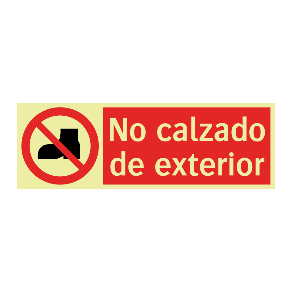 No calzado de exterior