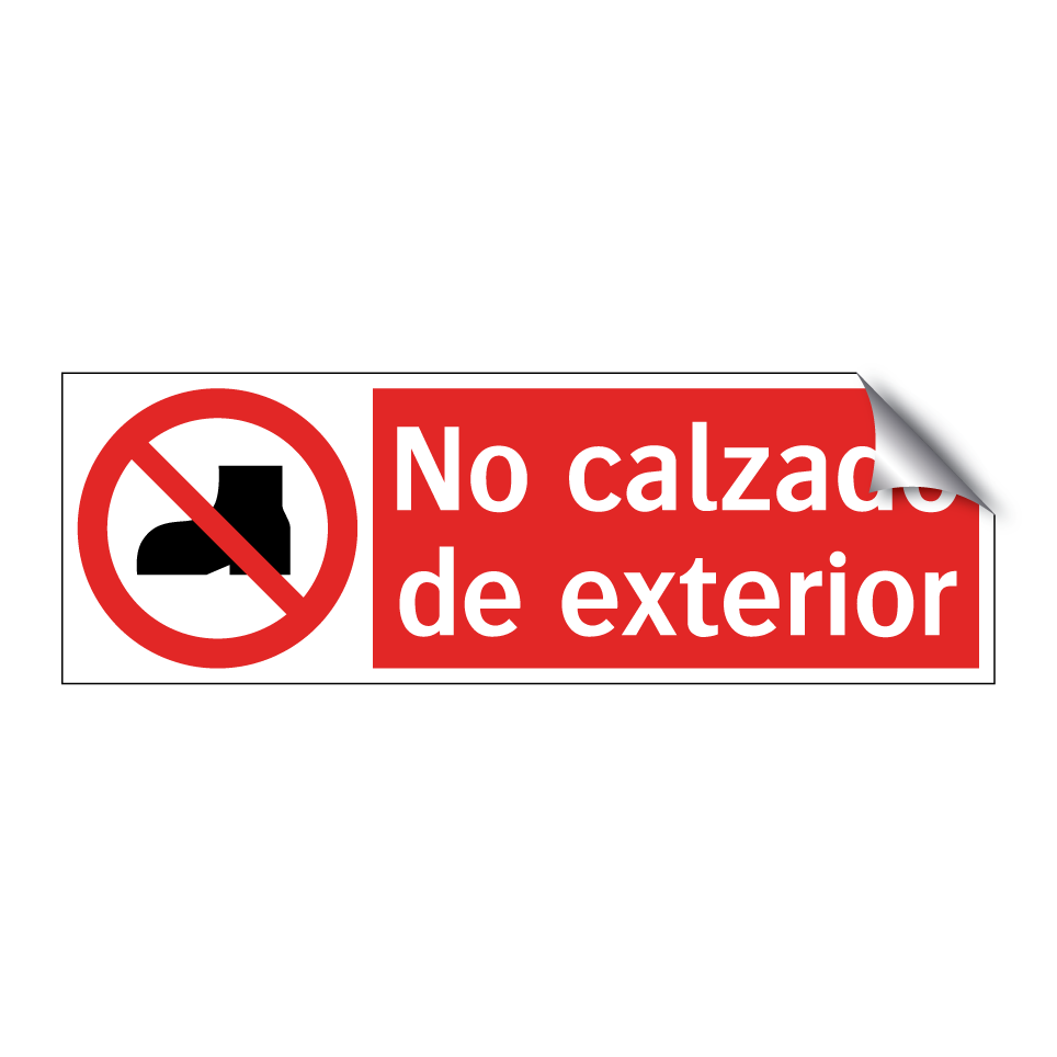 No calzado de exterior