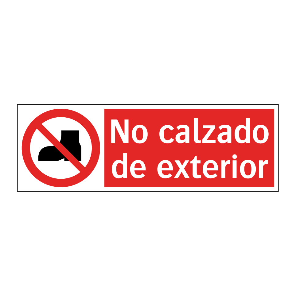 No calzado de exterior
