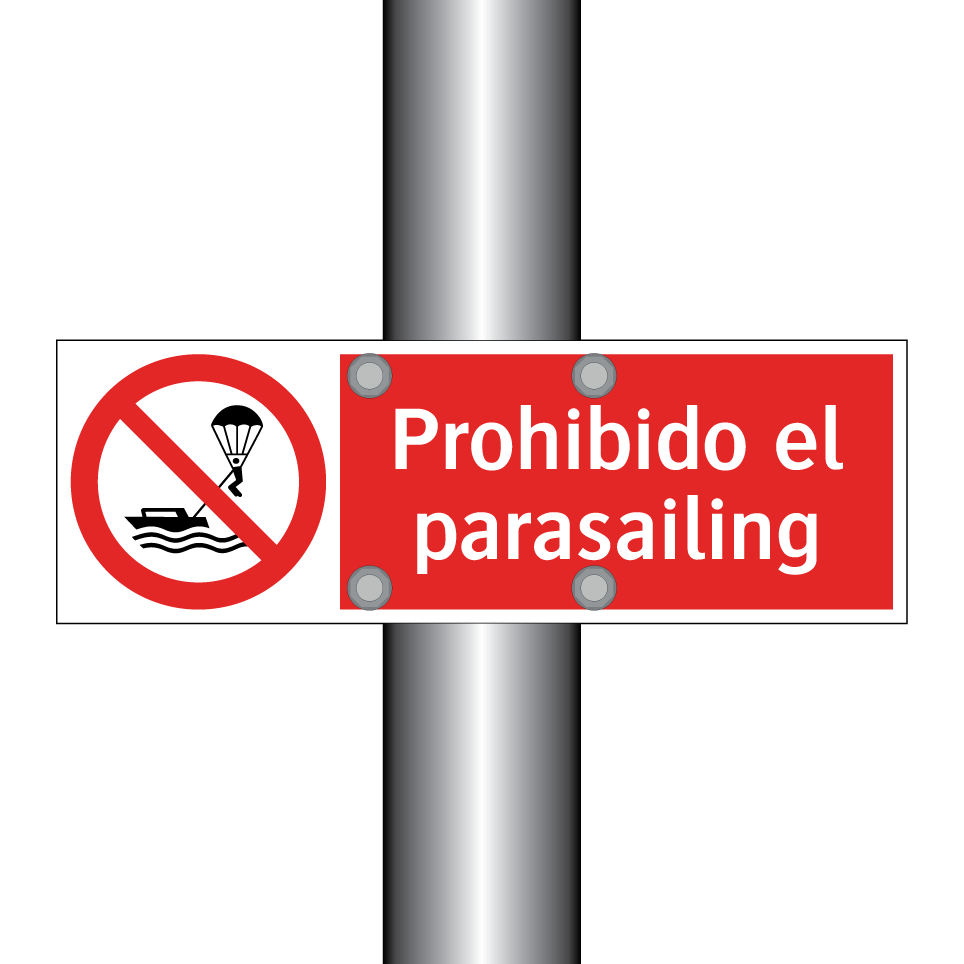 Prohibido el parasailing
