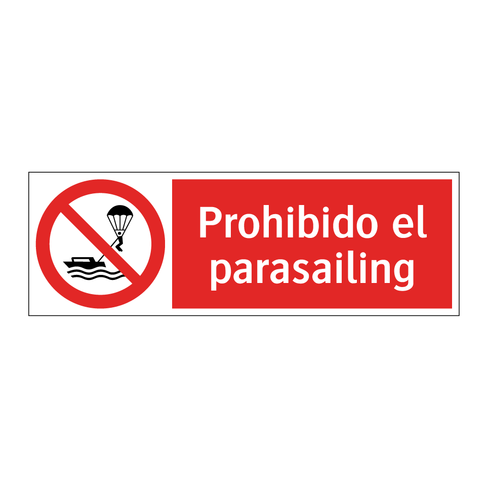 Prohibido el parasailing