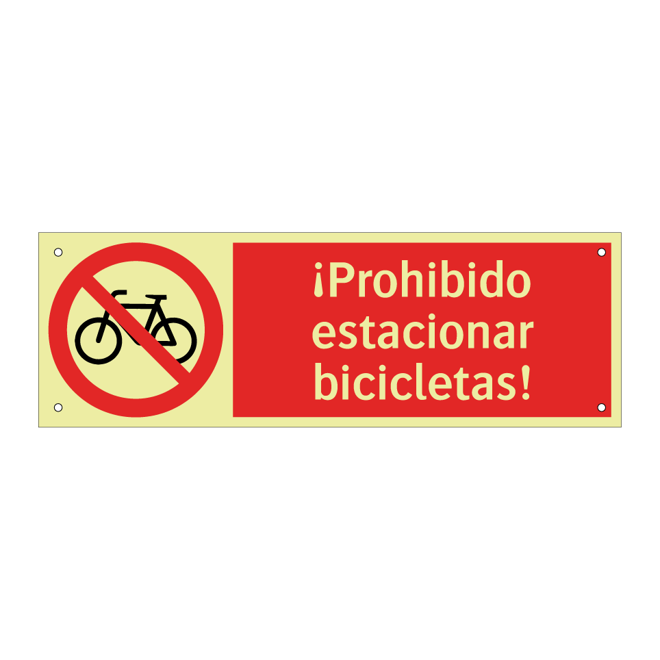 ¡Prohibido estacionar bicicletas!