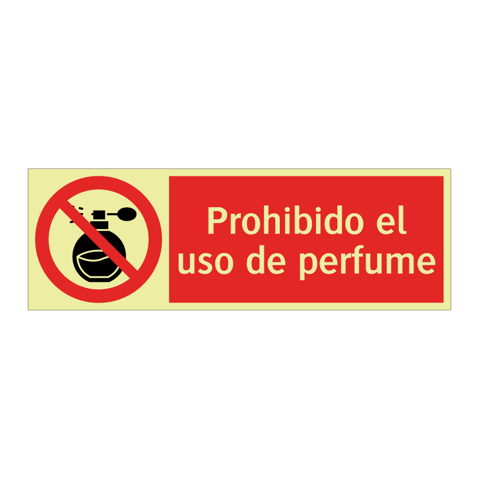 Prohibido el uso de perfume
