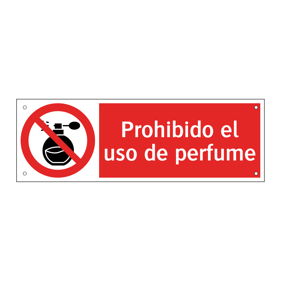 Prohibido el uso de perfume