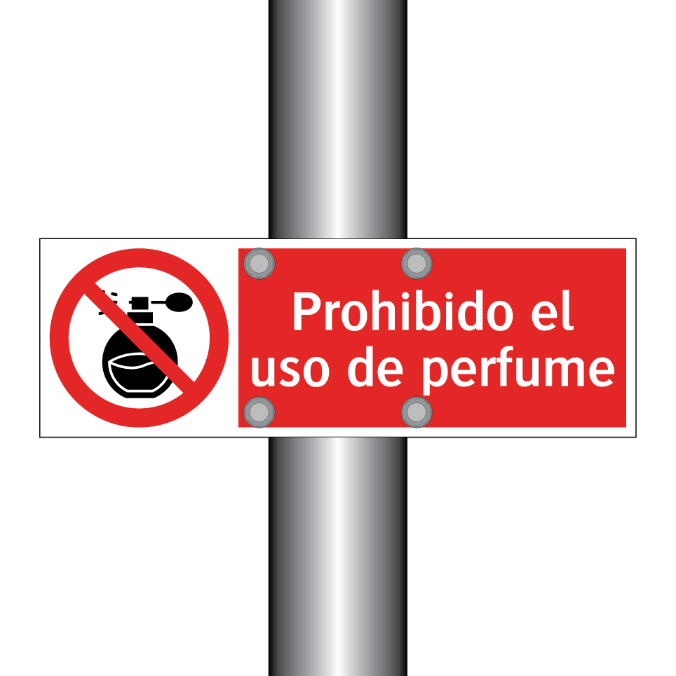 Prohibido el uso de perfume