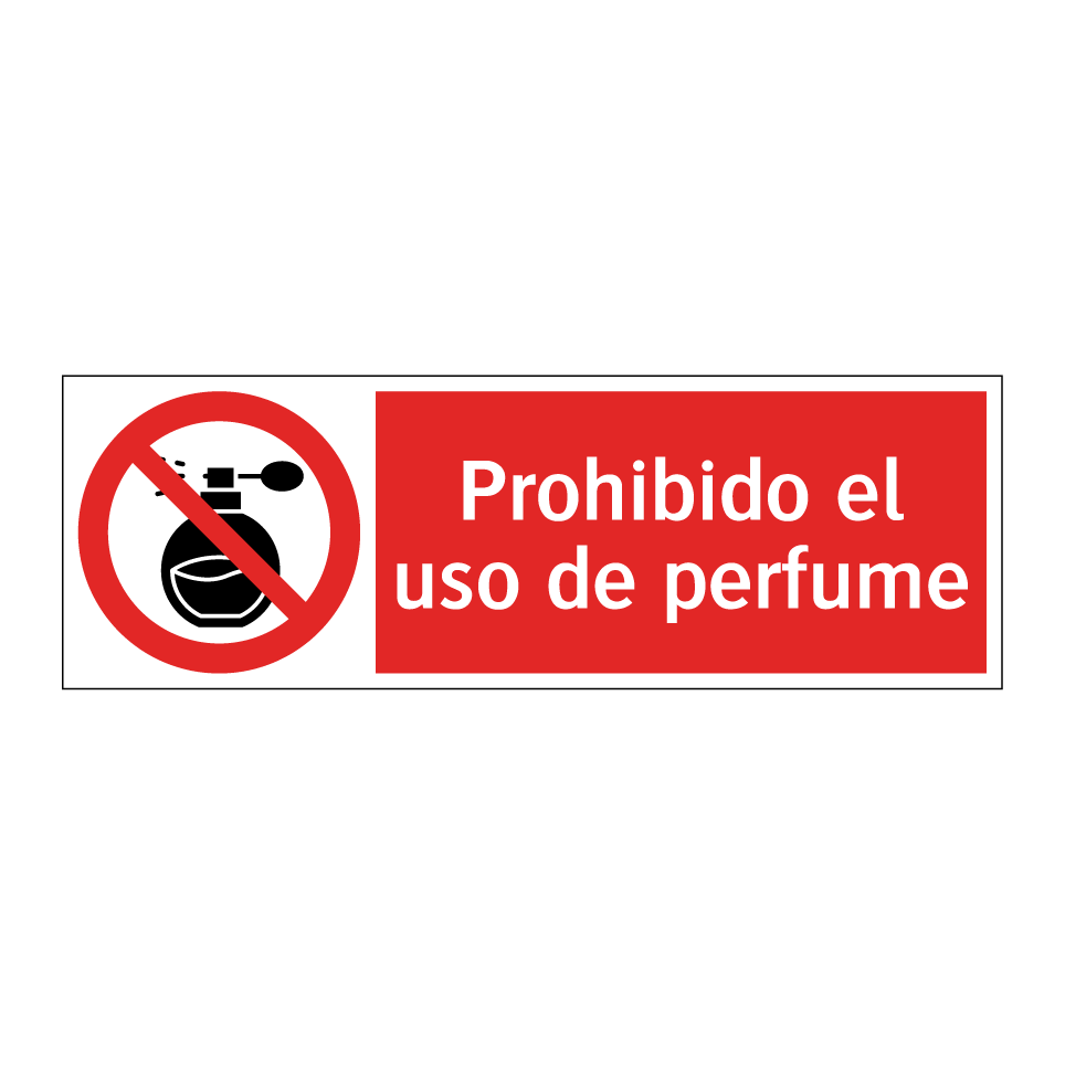 Prohibido el uso de perfume