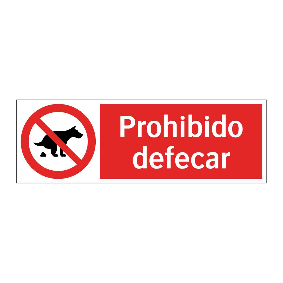 Prohibido defecar