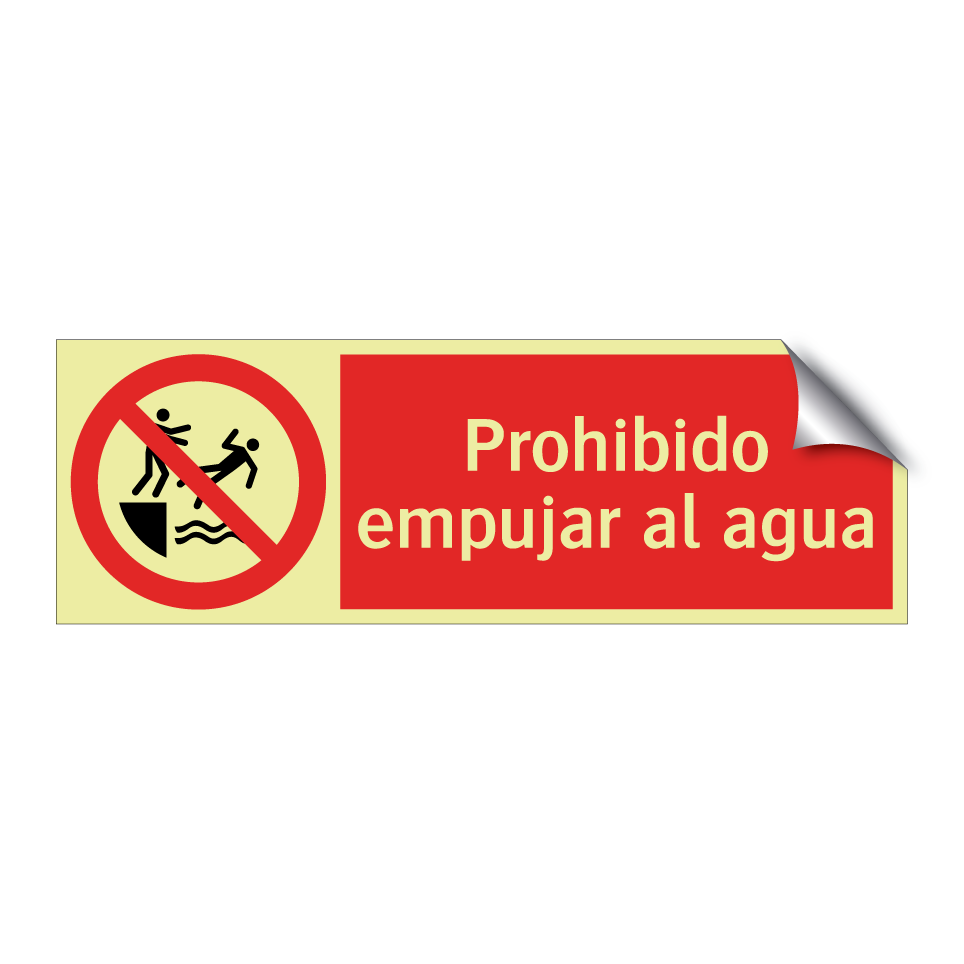 Prohibido empujar al agua