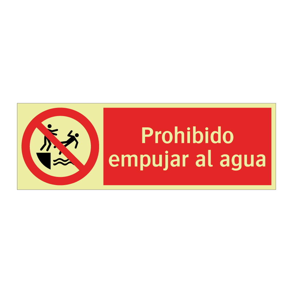 Prohibido empujar al agua