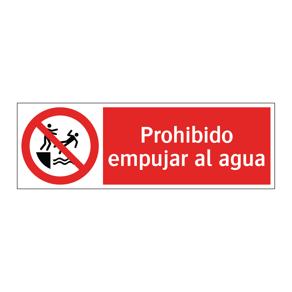 Prohibido empujar al agua