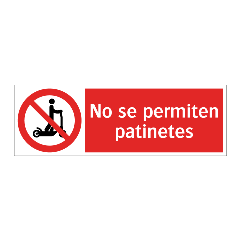 No se permiten patinetes