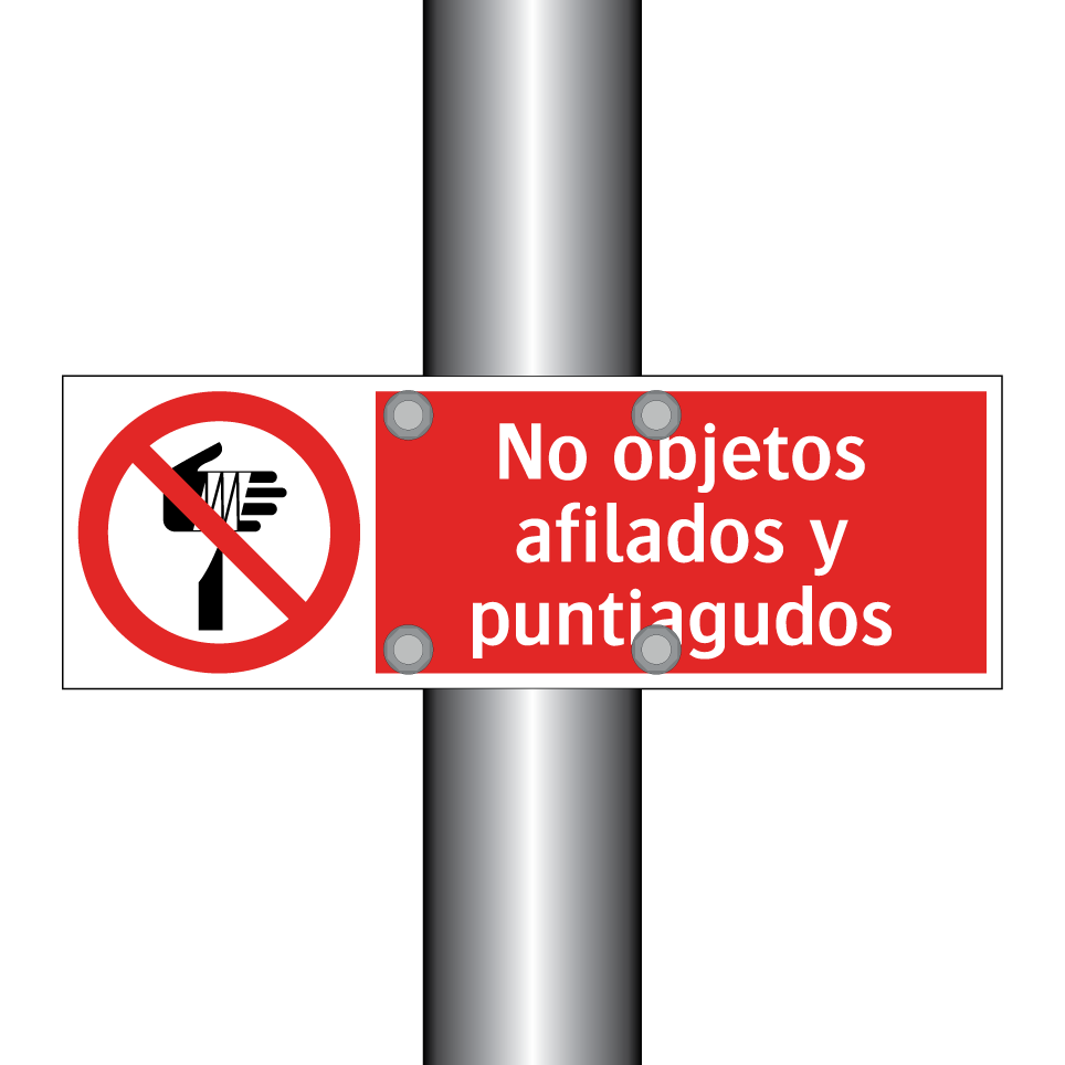 No objetos afilados y puntiagudos