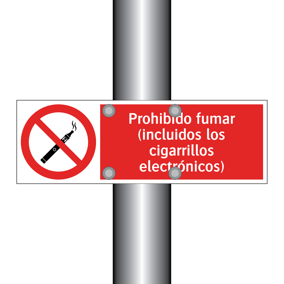 Prohibido fumar (incluidos los cigarrillos electrónicos)