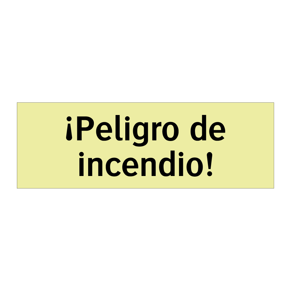 ¡Peligro de incendio!