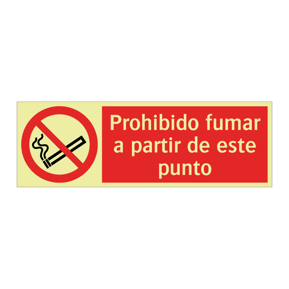 Prohibido fumar a partir de este punto