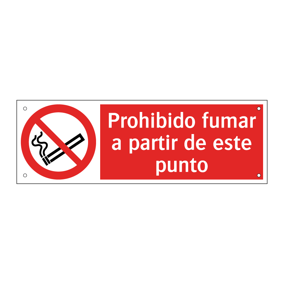 Prohibido fumar a partir de este punto
