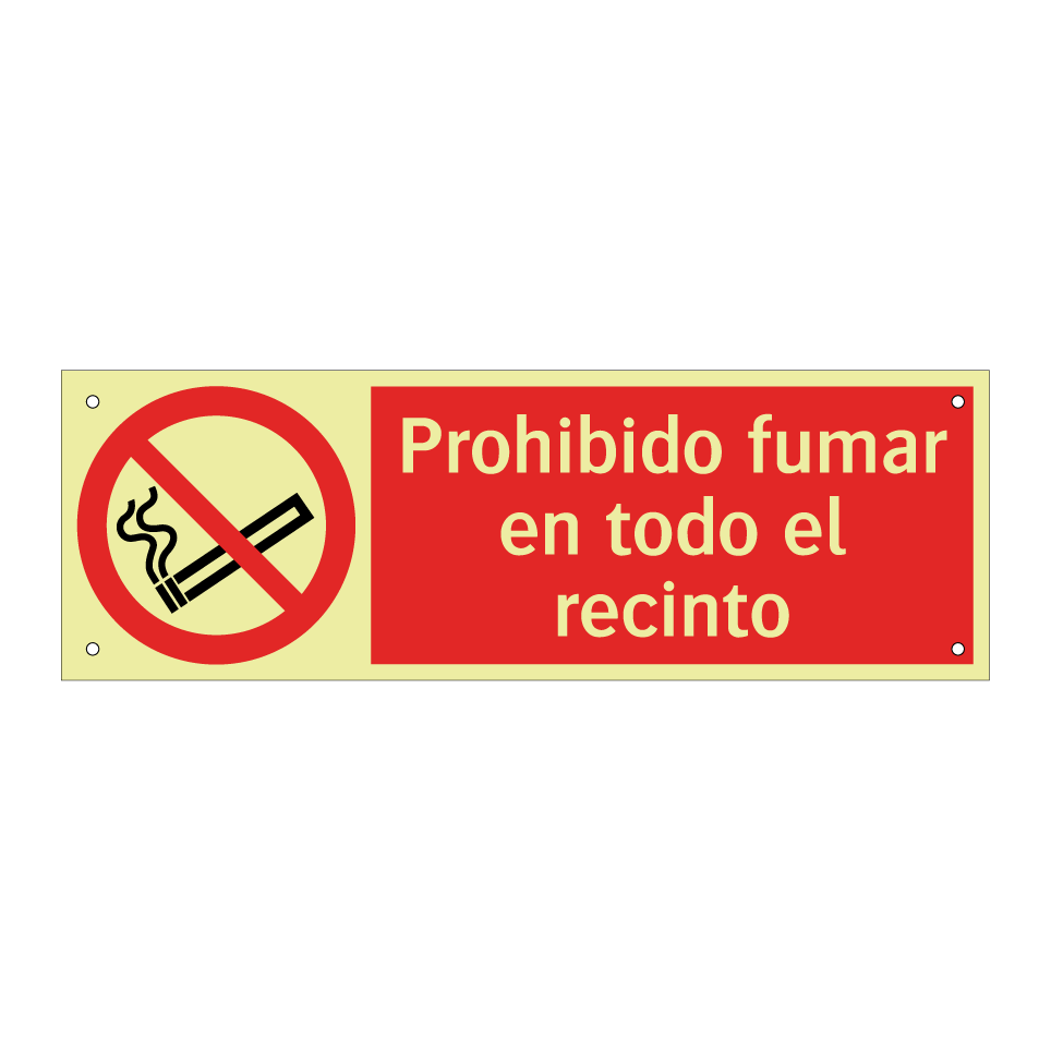 Prohibido fumar en todo el recinto