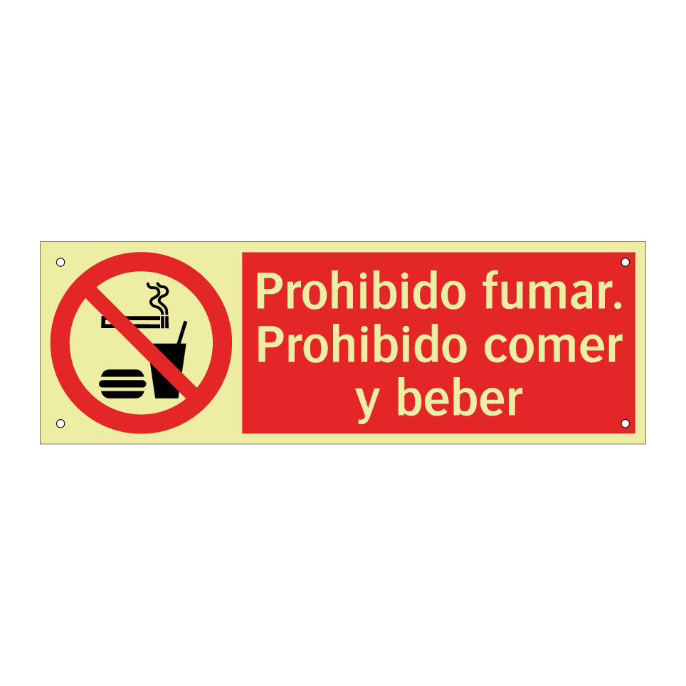 Prohibido fumar. Prohibido comer y beber