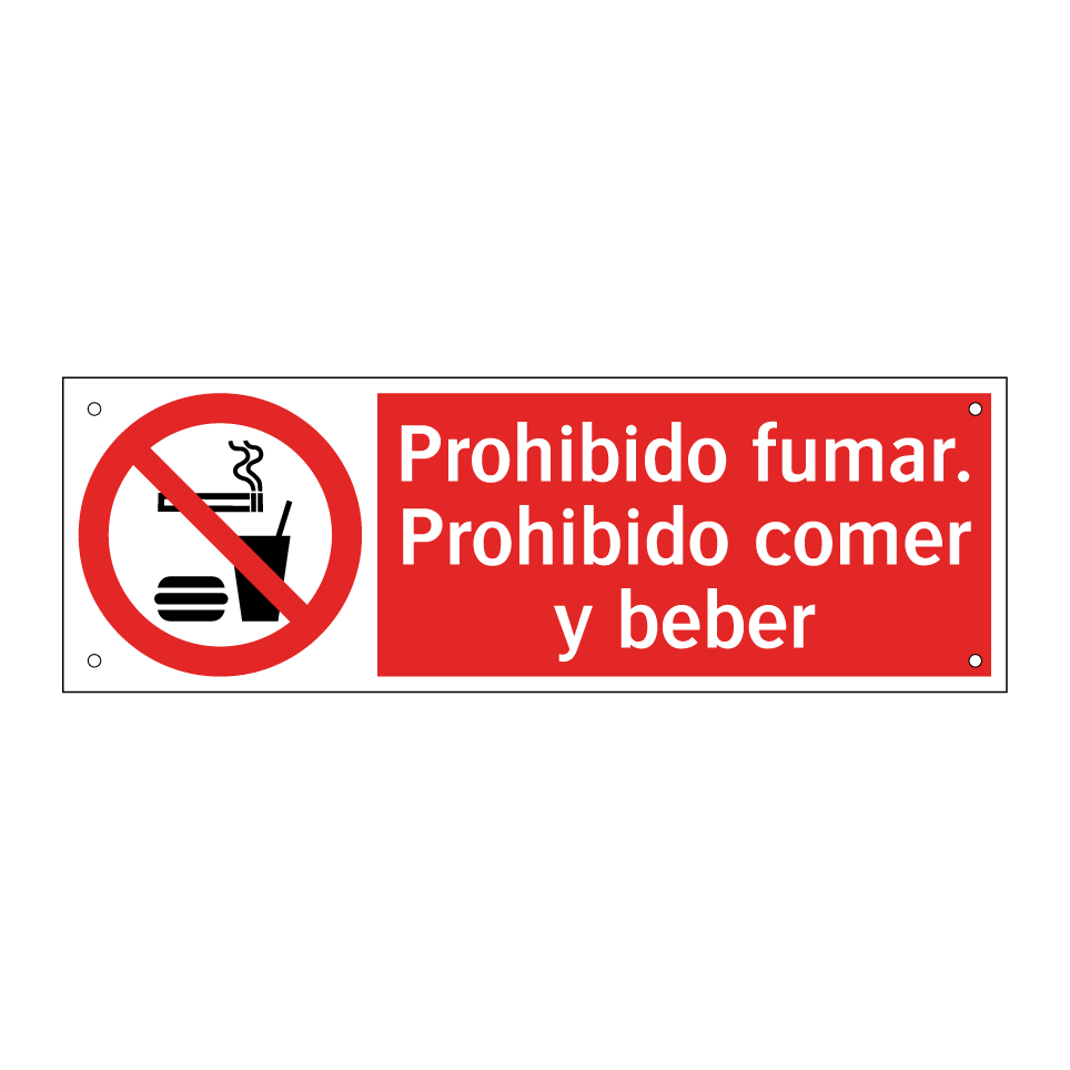 Prohibido fumar. Prohibido comer y beber