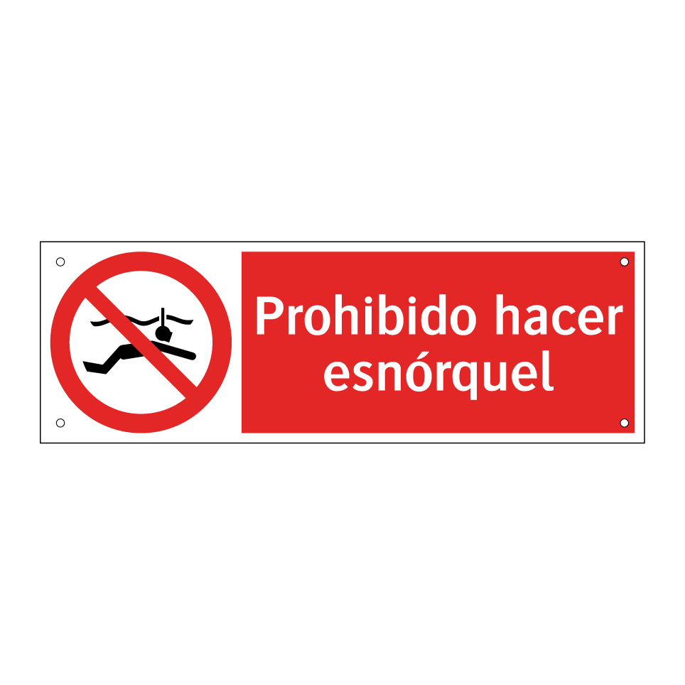 Prohibido hacer esnórquel