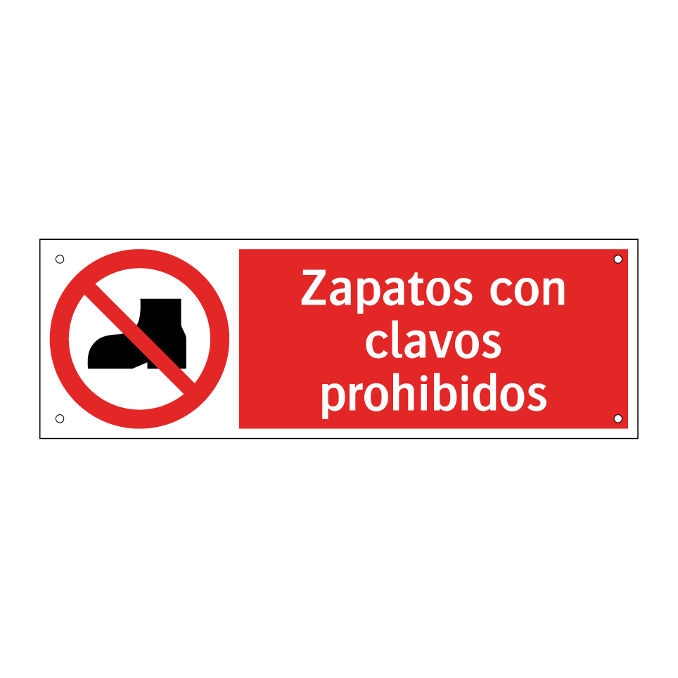 Zapatos con clavos prohibidos