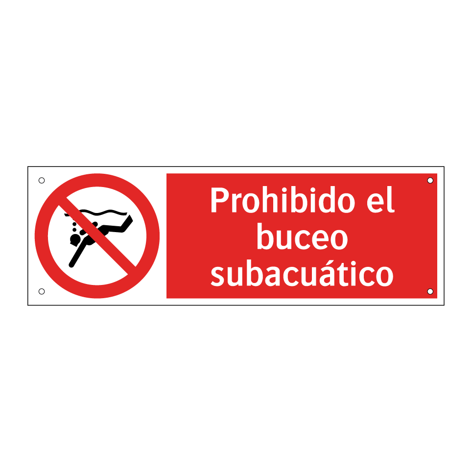 Prohibido el buceo subacuático