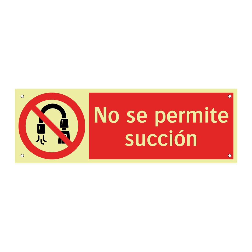 No se permite succión
