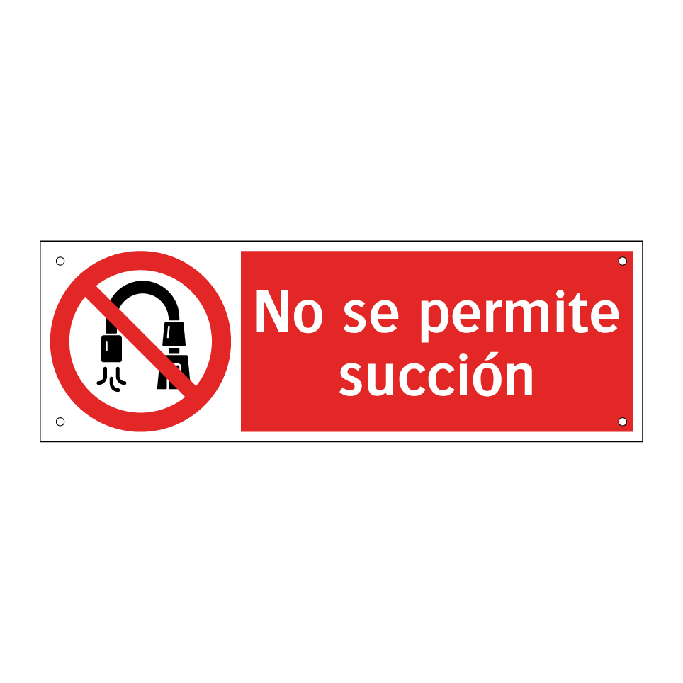 No se permite succión