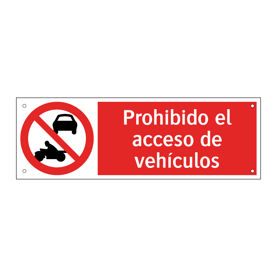 Prohibido el acceso de vehículos