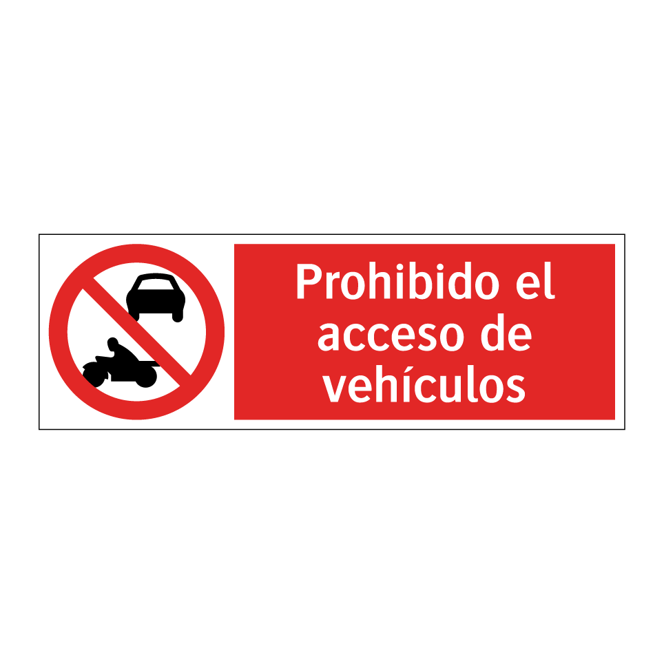 Prohibido el acceso de vehículos